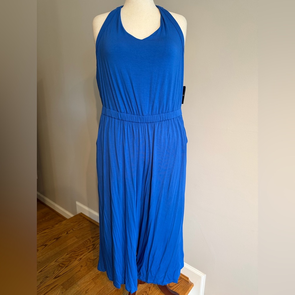 NWT Torrid Blue Super Soft Halter Jumpsuit - Torrid Size 3 (22-24, 3X)